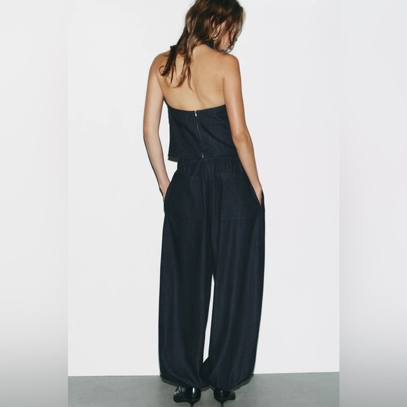 ZARA TRF DENIM BOMBAH PANTS - Picture 5 of 9